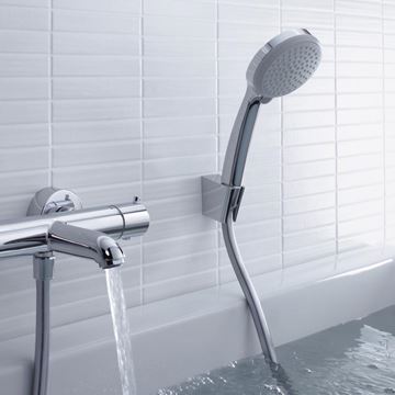 HANSGROHE CROMA 100 4JET sprchová súprava 3-dielna, ručná sprcha pr. 100 mm, 4 prúdy, hadica, držiak, chróm 27592000 Obrázek - fotka