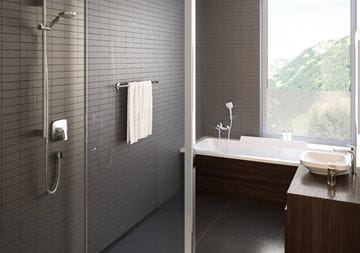 HANSGROHE CROMA SELECT E 1JET sprchová súprava 3-dielna, ručná sprcha 110x110 mm, hadica, držiak, biela/chróm 26412400 Obrázek - fotka