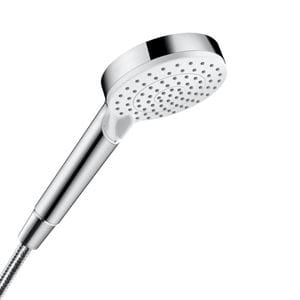 HANSGROHE CROMETTA 2JET ručná sprcha pr. 100 mm, 2 prúdy, EcoSmart, biela/chróm