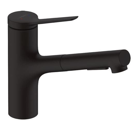 HANSGROHE ZESIS M33 drezová batéria, s vyťahovacou sprškou, sBox lite, matná čierna 74803670 Obrázek - Hlavní obrázek