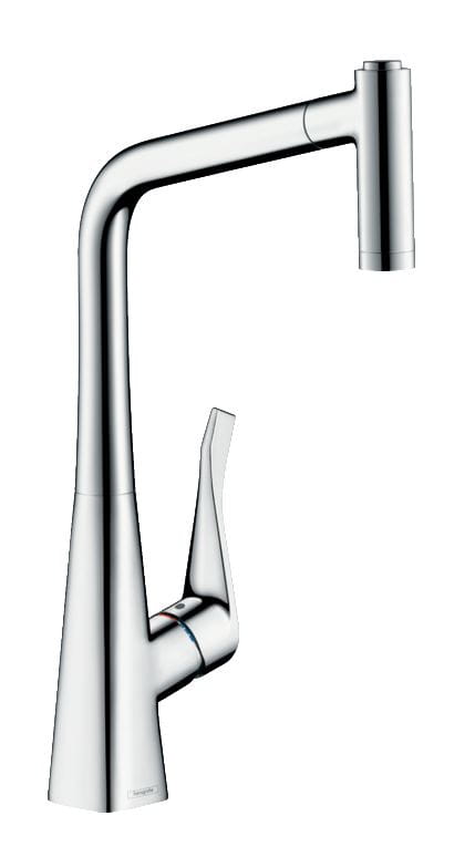 HANSGROHE METRIS M71 drezová batéria, s vyťahovacou sprškou, EcoSmart, chróm
