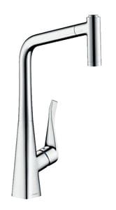 HANSGROHE METRIS M71 drezová batéria, s vyťahovacou sprškou, EcoSmart, chróm