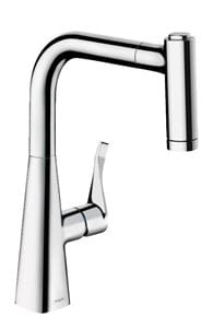 HANSGROHE METRIS M71 drezová batéria, s vyťahovacou sprškou, sBox, chróm