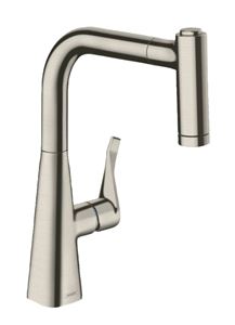 HANSGROHE METRIS M71 drezová batéria, s vyťahovacou sprškou, sBox, nerez
