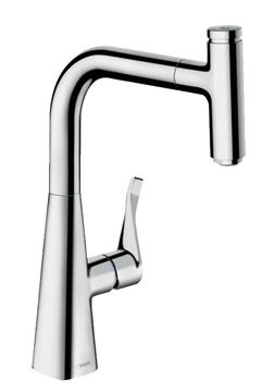 HANSGROHE METRIS SELECT M71 drezová batéria, s vyťahovacou sprškou, sBox, chróm