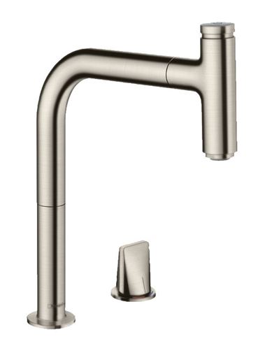 HANSGROHE METRIS SELECT M71 drezová batéria, s vyťahovacou sprškou, sBox, nerez 73804800 Obrázek - Hlavní obrázek