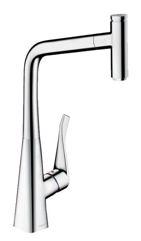 HANSGROHE METRIS SELECT M71 drezová batéria, s vyťahovacou sprškou, sBox, EcoSmart, chróm 73807000 Obrázek - Hlavní obrázek