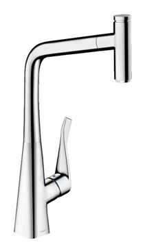 HANSGROHE METRIS SELECT M71 drezová batéria, s vyťahovacou sprškou, sBox, EcoSmart, chróm