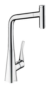 HANSGROHE METRIS SELECT M71 drezová batéria, s vyťahovacou sprškou, sBox, EcoSmart, chróm