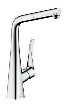 HANSGROHE METRIS M71 drezová batéria, s vyťahovacou koncovkou, sBox, chróm