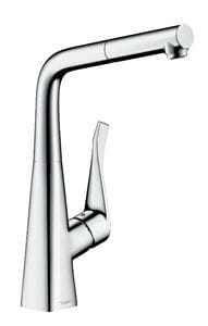 HANSGROHE METRIS M71 drezová batéria, s vyťahovacou koncovkou, sBox, chróm