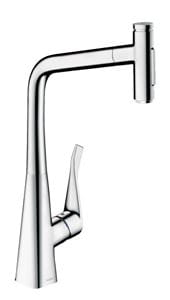 HANSGROHE METRIS SELECT M71 drezová batéria, s vyťahovacou sprškou, sBox, chróm
