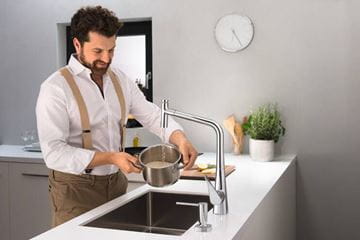 HANSGROHE METRIS SELECT M71 drezová batéria, s vyťahovacou sprškou, sBox, chróm 73816000 Obrázek - fotka