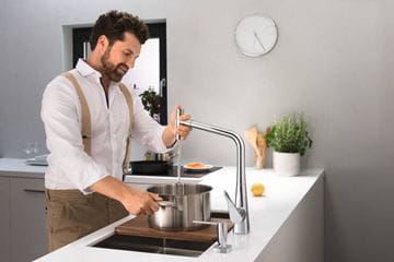 HANSGROHE METRIS SELECT M71 drezová batéria, s vyťahovacou sprškou, sBox, chróm 73816000 Obrázek - fotka