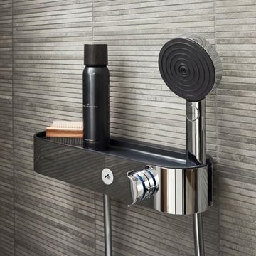 HANSGROHE SHOWERTABLET SELECT 400 sprchová nástenná termostatická batéria, s držiakom sprchy, chróm 24360000 Obrázek - fotka
