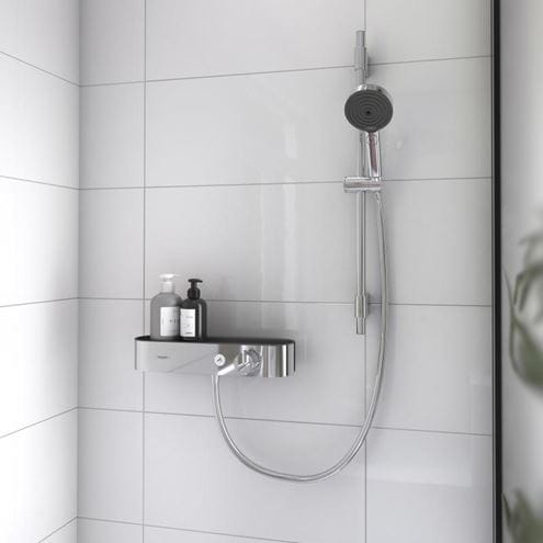 HANSGROHE SHOWERTABLET SELECT 400 sprchová nástenná termostatická batéria, s držiakom sprchy, chróm 24360000 Obrázek - fotka