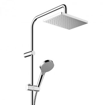 HANSGROHE VERNIS SHAPE SHOWERPIPE 230 vaňová termostatická batéria, s hornou a ručnou sprchou s 2 prúdmi, EcoSmart, chróm 26098000 Obrázek - fotka