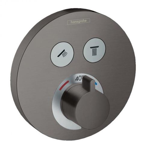 HANSGROHE SHOWER SELECT S podomietková termostatická batéria, pre 2 spotrebiče, brúsený čierny chróm 15743340 Obrázek - Hlavní obrázek