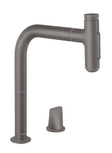 HANSGROHE METRIS SELECT M71 drezová batéria, s vyťahovacou sprškou, sBox, kartáčovaný čierny chróm 73818340 Obrázek - Hlavní obrázek