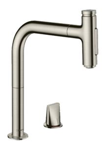 HANSGROHE METRIS SELECT M71 drezová batéria, s vyťahovacou sprškou, sBox, nerez