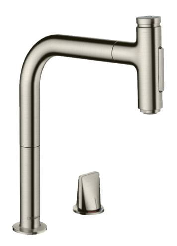 HANSGROHE METRIS SELECT M71 drezová batéria, s vyťahovacou sprškou, sBox, nerez 73818800 Obrázek - Hlavní obrázek