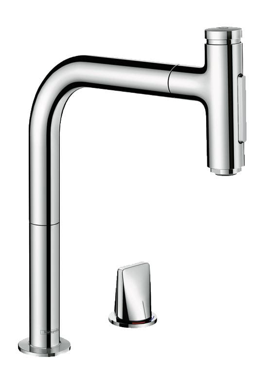 HANSGROHE METRIS SELECT M71 drezová batéria, s vyťahovacou sprškou, chróm