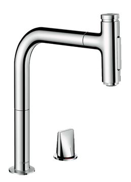 HANSGROHE METRIS SELECT M71 drezová batéria, s vyťahovacou sprškou, chróm