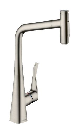 HANSGROHE METRIS SELECT M71 drezová batéria, s vyťahovacou sprškou, nerez 73820800 Obrázek - Hlavní obrázek