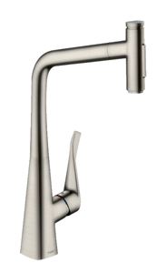 HANSGROHE METRIS SELECT M71 drezová batéria, s vyťahovacou sprškou, nerez