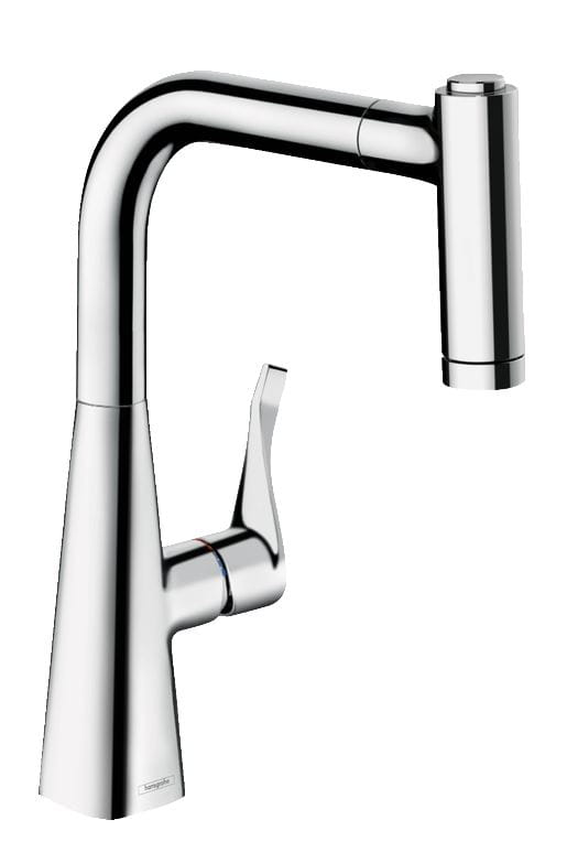 HANSGROHE METRIS M71 drezová batéria, s vyťahovacou sprškou, sBox, EcoSmart, chróm