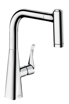 HANSGROHE METRIS M71 drezová batéria, s vyťahovacou sprškou, sBox, EcoSmart, chróm