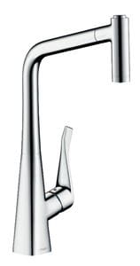 HANSGROHE METRIS M71 drezová batéria, s vyťahovacou sprškou, sBox, EcoSmart, chróm