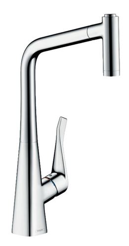 HANSGROHE METRIS M71 drezová batéria, s vyťahovacou sprškou, sBox, EcoSmart, chróm 73824000 Obrázek - Hlavní obrázek