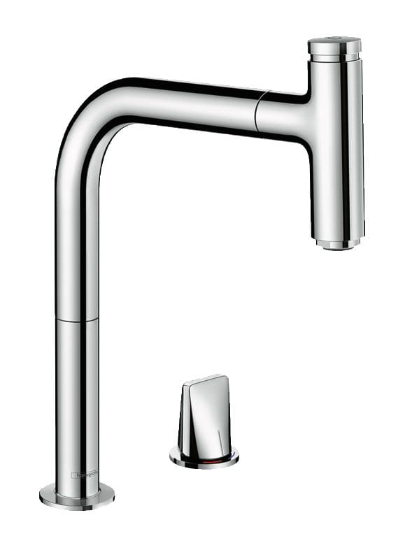 HANSGROHE METRIS SELECT M71 drezová batéria, s vyťahovacou koncovkou, sBox, EcoSmart, chróm