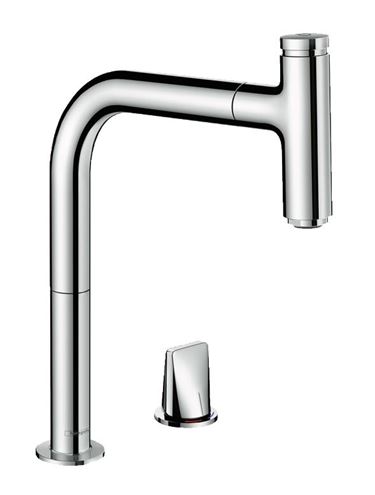 HANSGROHE METRIS SELECT M71 drezová batéria, s vyťahovacou koncovkou, sBox, EcoSmart, chróm 73825000 Obrázek - Hlavní obrázek