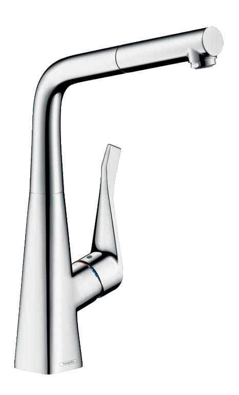 HANSGROHE METRIS M71 drezová batéria, s vyťahovacou sprškou, sBox, EcoSmart, chróm