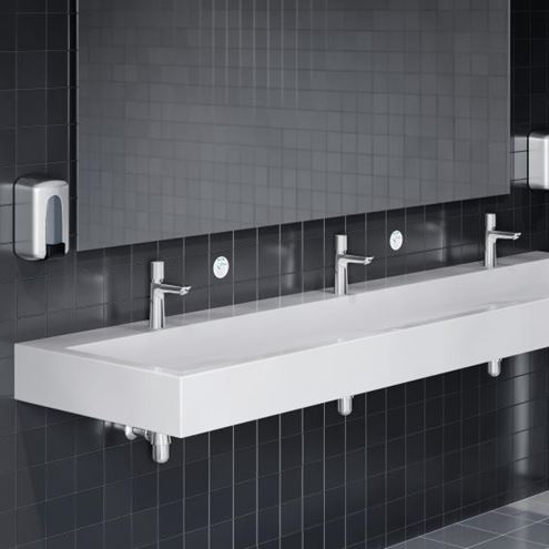 HANSGROHE TALIS E umývadlová stojanková batéria, samouzatváracia, EcoSmart, chróm 71718000 Obrázek - fotka