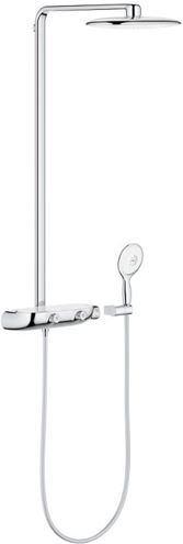 GROHE RAINSHOWER SYSTEM SMARTCONTROL MONO 360 sprchový set s termostatickou batériou, horná sprcha, ručná sprcha so 4 prúdmi, tyč, hadica, mesačná biela/chróm 26361LS0 Obrázek - Hlavní obrázek