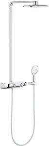 GROHE RAINSHOWER SYSTEM SMARTCONTROL MONO 360 sprchový set s termostatickou batériou, horná sprcha, ručná sprcha so 4 prúdmi, tyč, hadica, mesačná biela/chróm