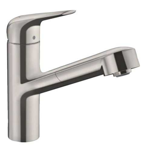HANSGROHE FOCUS M42 drezová batéria, s vyťahovacou koncovkou, sBox, nerez 71829800 Obrázek - Hlavní obrázek