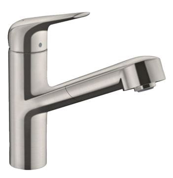 HANSGROHE FOCUS M42 drezová batéria, s vyťahovacou koncovkou, sBox, nerez