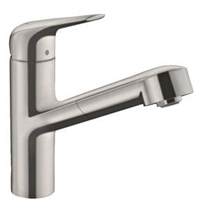 HANSGROHE FOCUS M42 drezová batéria, s vyťahovacou koncovkou, sBox, nerez