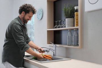 HANSGROHE FOCUS M42 drezová batéria, s vyťahovacou koncovkou, sBox, nerez 71829800 Obrázek - fotka