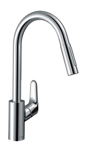 HANSGROHE FOCUS M41 drezová batéria, s vyťahovacou sprškou, sBox, nerez 73880800 Obrázek - Hlavní obrázek