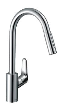 HANSGROHE FOCUS M41 drezová batéria, s vyťahovacou sprškou, sBox, nerez