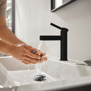 HANSGROHE FINORIS umývadlová stojanková batéria, EcoSmart, pre jednu vodu, matná čierna 76013670 Obrázek - fotka