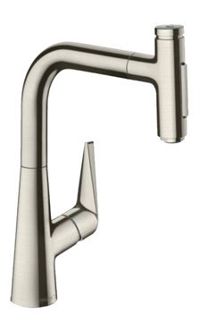 HANSGROHE TALIS SELECT M51 drezová batéria, s vyťahovacou sprškou, nerez