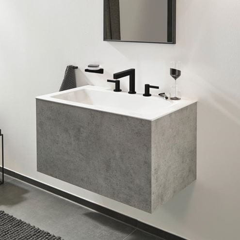 HANSGROHE FINORIS umývadlová stojanková batéria 3-otvorová, s odtokovou súpravou, EcoSmart, matná čierna 76033670 Obrázek - fotka