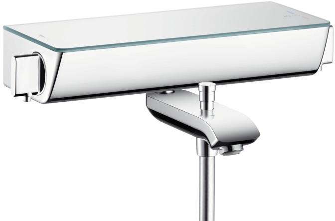 HANSGROHE ECOSTAT SELECT vaňová nástenná termostatická batéria, s prepínačom, biela/chróm 13141400 Obrázek - Hlavní obrázek