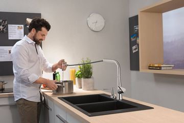 HANSGROHE TALIS SELECT M51 drezová batéria, s vyťahovacou sprškou, sBox, chróm 73867000 Obrázek - fotka